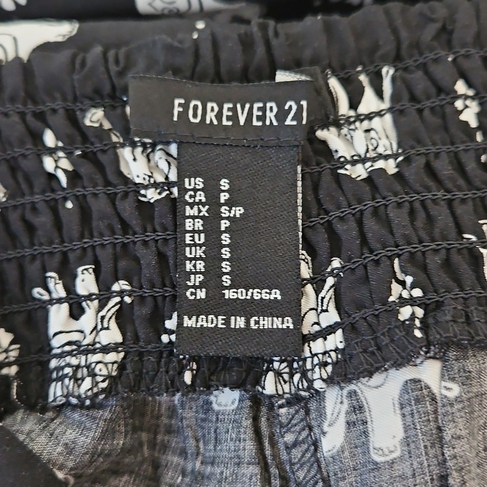 Forever 21 Elephant Print Palazzo Pants Size Small - Picture 6 of 7